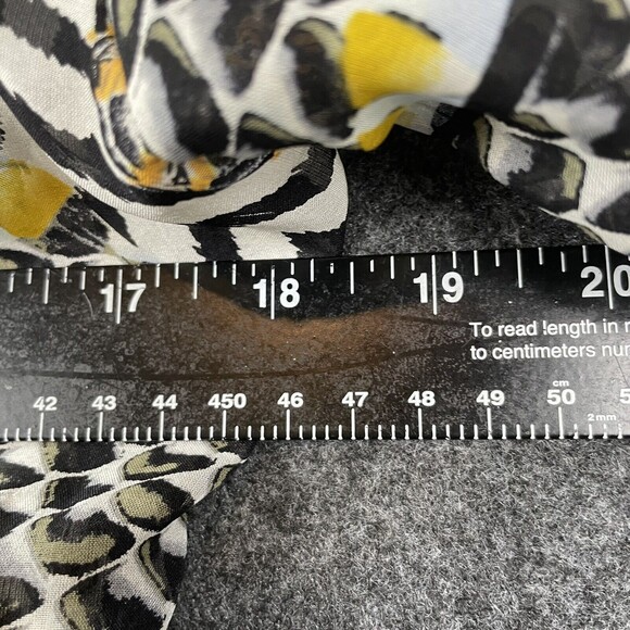 Hale Bob Womens Silk Sheer Abstract Print Blouse Yellow White Black Size XS EUC - Picture 6 of 8